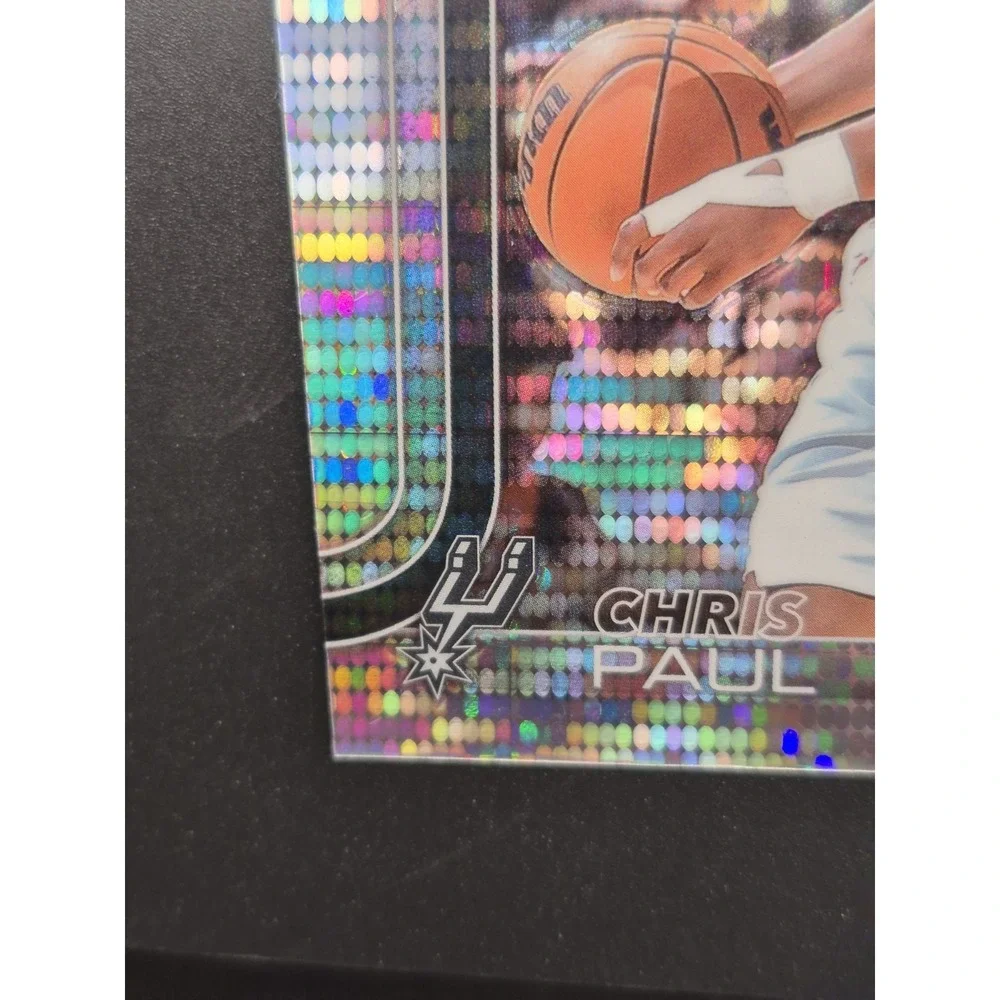 2025-26 Topps Chrome Chris Paul #219 Pulsar Refractor MISCUT RARE Spurs
